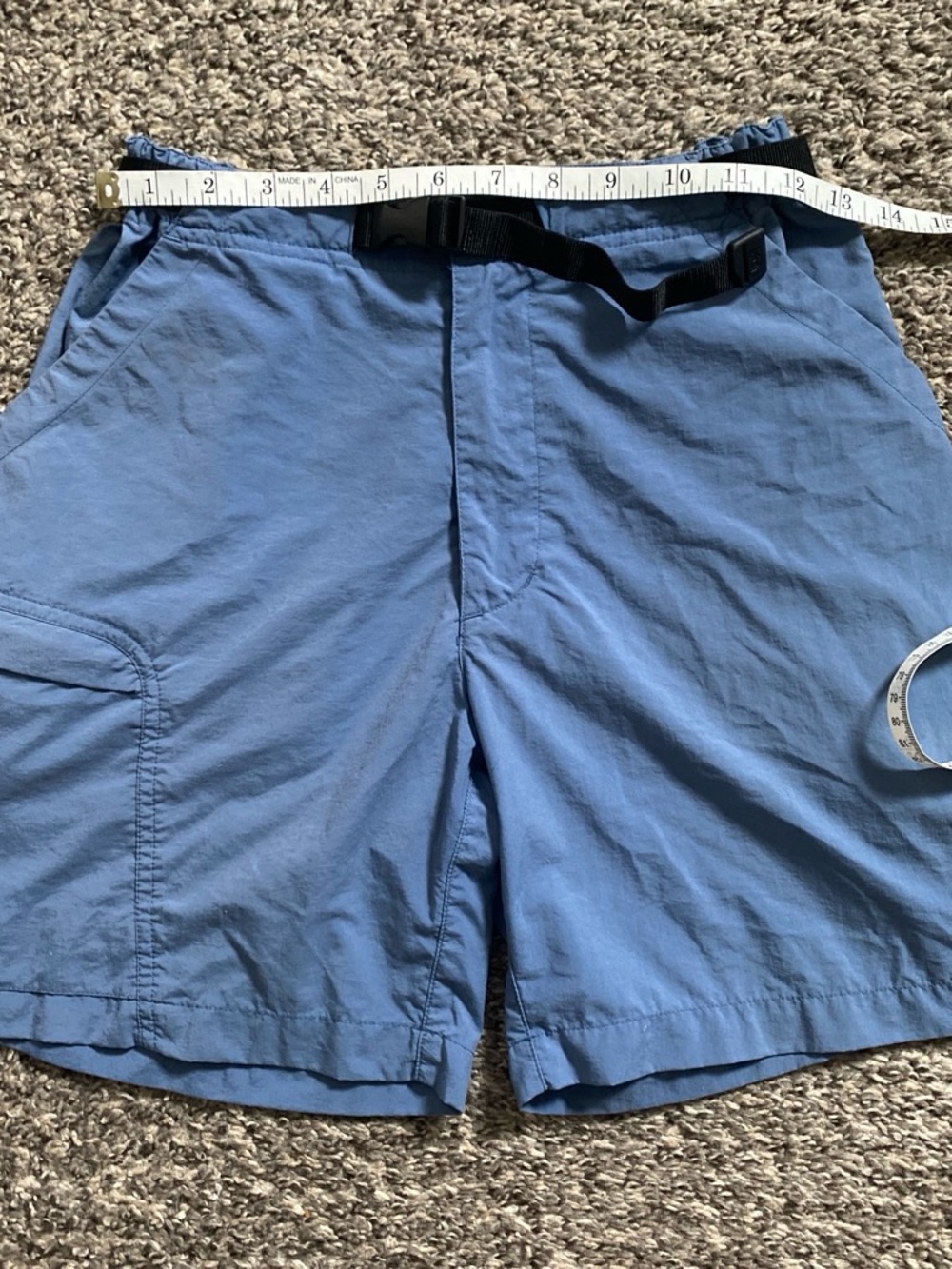 Women’s Blue Casual Belted Shorts